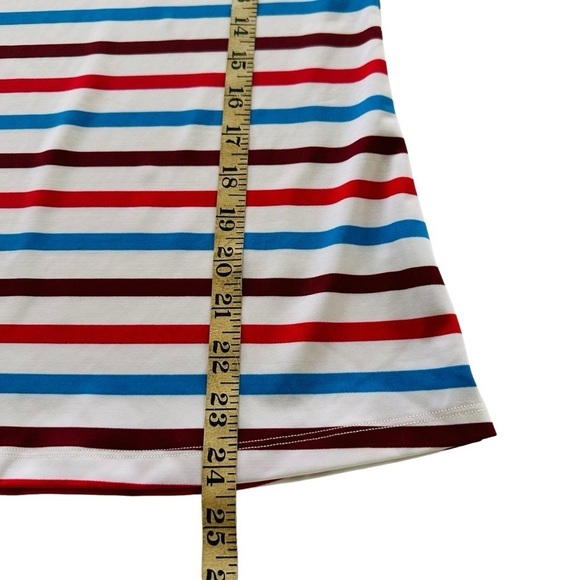 SPANX OCEAN STRIPES HIBISCUS RASH GUARD SWIM SHIRT SIZE SMALL - Picture 8 of 9